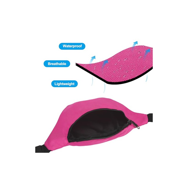 PATIKIL 80s Riñonera para Mujer, 2 Paquete Ajustable Riñonera Bolso