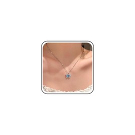 Erimberate Bohemian Crystal Butterfly Choker Necklace Silver Sapphire Butterfly Pendant Necklace Blue Cz Butterfly Collar Necklace Rhinestone Hollow Butterfly Necklace Jewelry for Women Gifts
