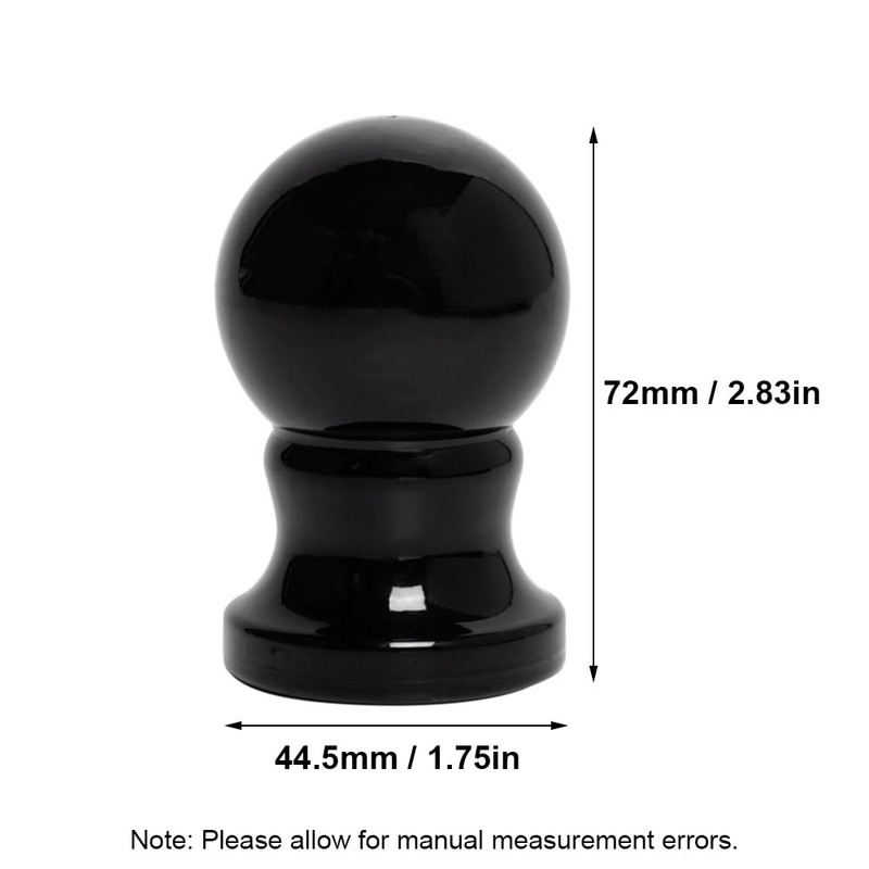 SEIWEI Flagpole End Piece Ball Head Plastic Black Flag Poles