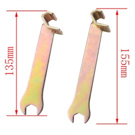 CHENJIN 2PCS 2-in-1 Ventilation Duct Wrenches 135mm 155mm each Galvanized Flange Duct Clamps Ventilation Tool Clamps Hook and Angle Wrenches Clamp Lever Lock Tool For Ducts Piping Systems