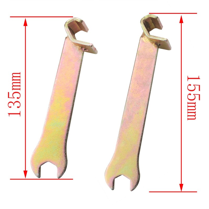 CHENJIN 2PCS 2-in-1 Ventilation Duct Wrenches 135mm 155mm each Galvanized