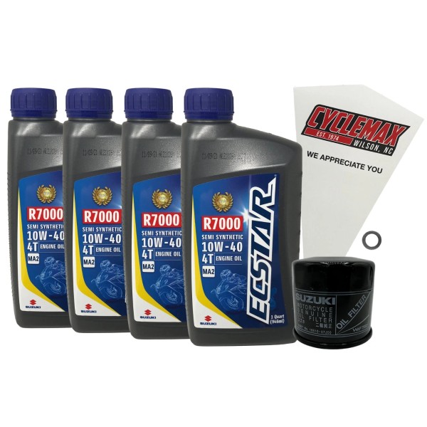 Cyclemax Semi-Synthetic Oil Change Kit fits 1999-2007 Suzuki GSX1300R Hayabusa