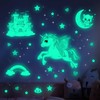 Unicorn Star Wall Stickers Fluorescent Rainbow Wall Stickers Decor for