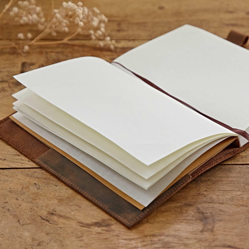 Embossed Heart Genuine Buffalo Leather Refillable Journal - Handcrafted Notebook