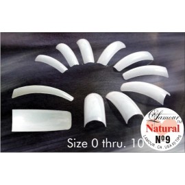 Lamour Natural Nail Tip 10 bag Size 0-10 (50 pcs each bag)+Tip Box+ Free 1 KDS