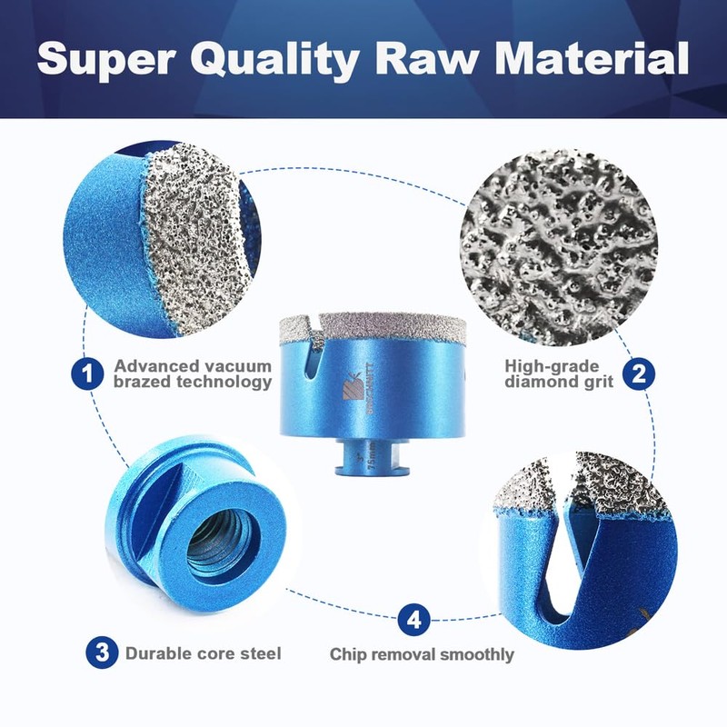 3 Inch Diamond Core Drill Bit for Porcelain Tile Ceramic