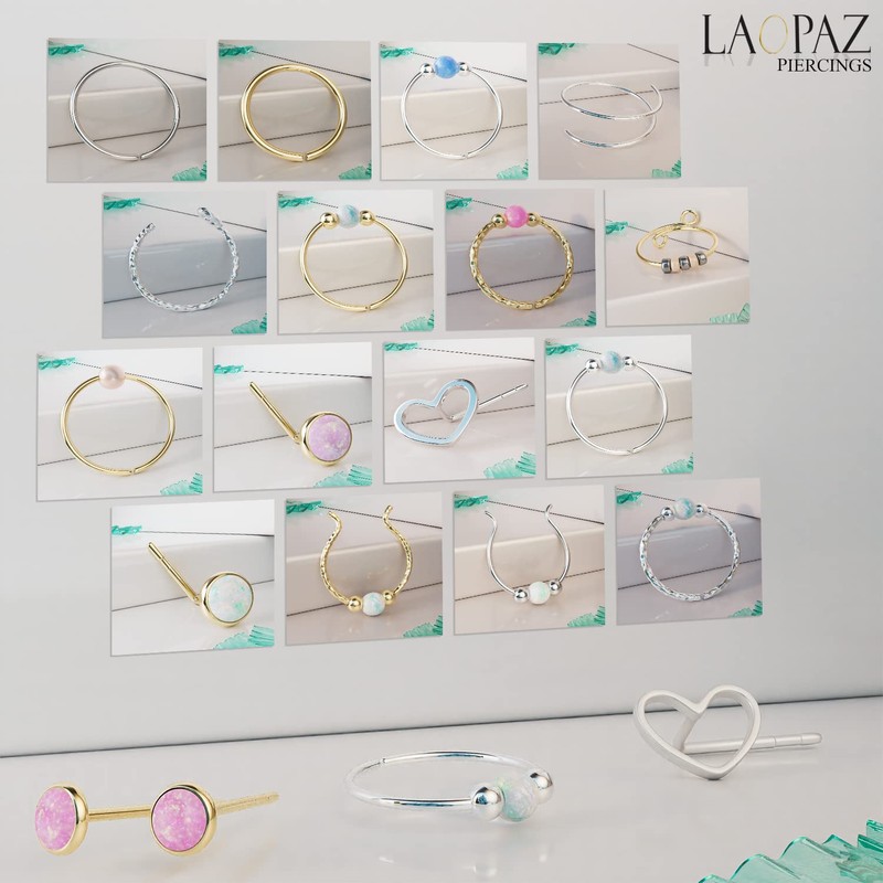 14K Gold Filled Simple Nose Hoop Ring - 20 Gauge