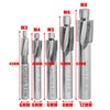 ZDSFSD 5Pcs HSS Counterbore End Mill M3-M8 Pilot Slotting Tool