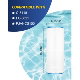 ZOTEE Pool Filter Cartridges Replace Jandy CS100, R0462200, PJANCS100, Ultral-B2, Porpoise PP-B6, Unicel C-8410, Filbur FC-0821, 1 Pack