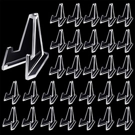 Jetec Coin Stand Mini Acrylic Easel Stands Coin Display Easel Holder for Displaying Coins Pocket Watches Capsules Challenge Medals, 1.4 Inch Tall (Clear,15 Pieces)