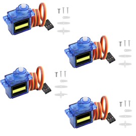 Servo Motor – 4PCS Micro Gear Servo Kit for RC Robots, Cars, Compatible with Arduino – 180° Rotation, Lightweight – Micro Robotics Parts