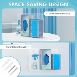 RoyalCraft Acrylic Hygiene Dispenser Sanitation Station with Three Compartment, Wall Mount or Tabletop Acrylic Clear Storage Containers, Gloves Masks Hairnets Acrylic Box Holder