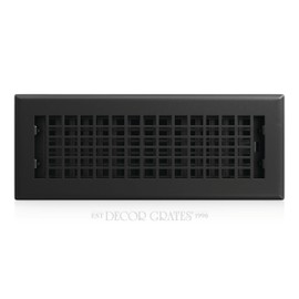 Decor Grates LTH310-BLK Lattice Floor Register, 3x10 Inches, Black,(Alloy Steel, Plastic)