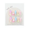 Handmade Ombre Press On Nails 3D Heart Love Artificial Gradient