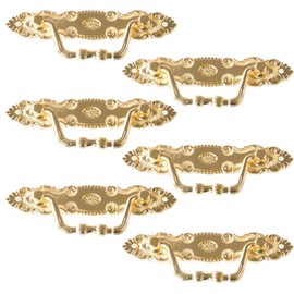 Retro Drawer Handles, Vintage Furniture Handles, Cabinet Handles, Bar Handle, Railing Handles, Cabinet Drawers for Bedside Tables, Chests, Dressers, Kitchens, Antique Golden Vintage Design with Screws