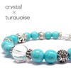 Summer Braces!- Natural Stone Turquoise Crystal Design Bracelet "STONE KITCHEN