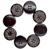 Lurrose 50pcs Wood Buttons Retro Wooden Button Engraving Buttons Engraving