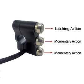 Rayana 7/8" Motorcycle Handlebar 3 Button ON-Off Switch for Horn Start Kill Latching Momentary Handle bar Light Switch (LMM) 22mm for Bike Ebike Scooter Dirt Bike
