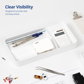 BLUE GINKGO Desk Organizer Tray - Office Organization | Desk Supplies, Pencil Holder, Pen Holder for Desk | Office Desk Accessories (Made in Korea) - Green