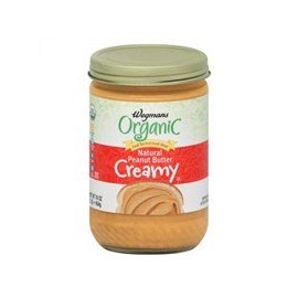 Wegmans Natural Peanut Butter, Organic, Creamy, 16 Oz (Pack of 2)
