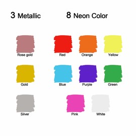 Anyo 12 Pack Window Markers for Cars, Liquid Chalk Markers with 10mm 3 in 1 Nib Wide Tip, Metallic & Neon Color Wet Erase Window Paint for Glass Washable, Glass, Mirror, Blackboard, Bistro, Menus