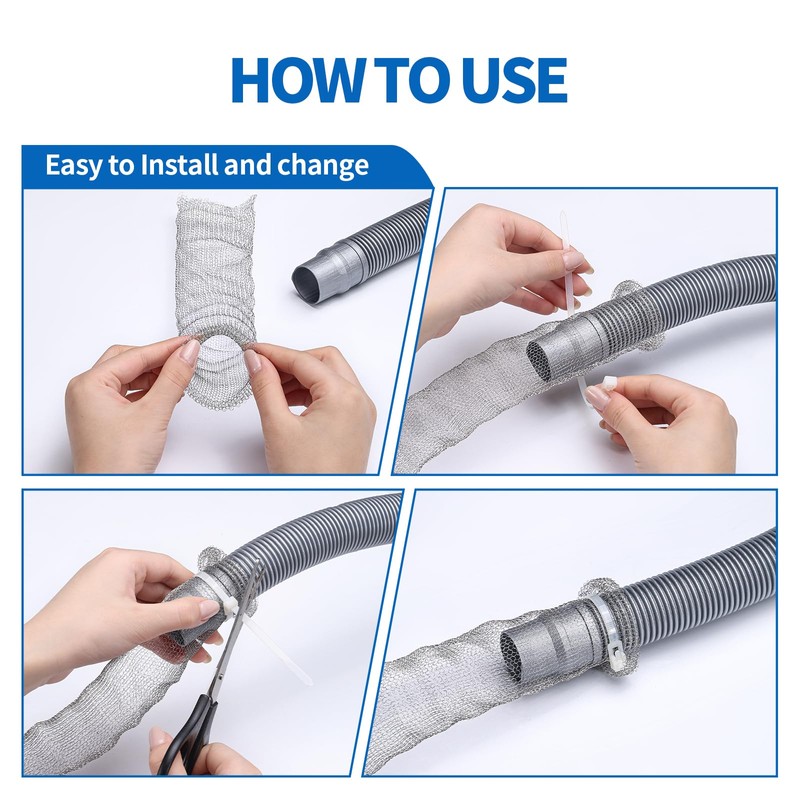 40 Pieces Lint Traps Stainless Steel Washing Machine Lint Snare