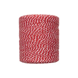 JAM PAPER Twine - Red & White Baker's Twine - 500 Yards - Sold Individually