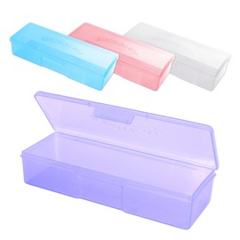 Beauticom Personal Box Storage Case for Professional Manicurist Nails Pedicure (Large Size) (4 Pieces Mix Color, Mix Color: Pink, Blue, Frosted, Purple)