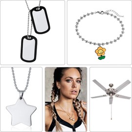 TEEUCNY 10 m Ball Chain Stainless Steel Link Chain Necklaces, 50 Matching Adapter Chain Links for Jewellery Making, Jewellery Making for DIY Bracelets and Crafts 2.4 mm