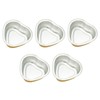 Cuenco para Cera Derretida Corazón Dorado Metal, 5 Piezas Depilación