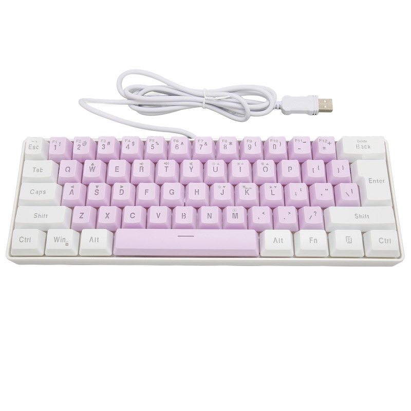 Gaming Keyboard USB 61 Keys Ergonomic Contrast Color 6 RGB
