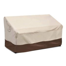 VAILGE Heavy Duty Patio Sofa Cover, 100% Waterproof Outdoor Sofa Cover, Large Lawn Patio Furniture Covers with Air Vent, Large(Standard), Beige & Brown