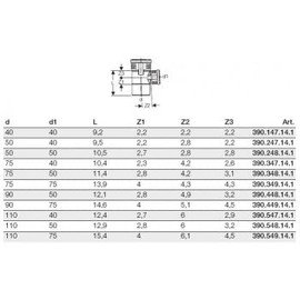 Geberit 390.248.14.1 silent-pp gtea Braga with Reduction 87 Degrees