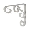 Dekton Twisted Wrought Iron Scroll Shelf Bracket, Powder Coated, 6"x6"-