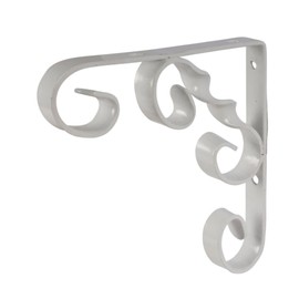 Dekton Twisted Wrought Iron Scroll Shelf Bracket, Powder Coated, 6"x6"- Durable Metal Construction| Elegant Scroll Design|Rust-Resistant Powder Coating| Supports Shelves Securely| Ideal for Home Decor