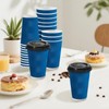 Clawsoff 100 Pack Coffee Cups with Lids 16 oz, Disposable