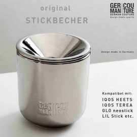 GC Embroidery Cup Ashtray Stick Tray Compatible with Iqos 3 Duo Heets Iluma Terea Glo Neo-Sticks Accessories, Silver