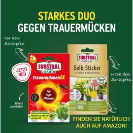 Substral Celaflor Fungus Gnats EX, Against Larvae of Fungus Gnats and Other Pests and Harmful Insects, 4 x 7.5 ml