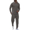 KUYIGO Men's Tracksuits Long Sleeve 2 Piece Set Quarter Zip