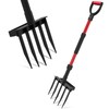 Pitch Fork for Garden, 5-Tine Heavy Duty Pitchfork for Loosening