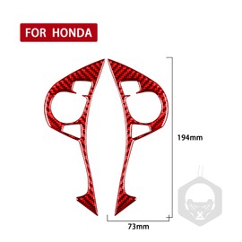 UOADA Real Premium Carbon Fiber Sticker Car Inner Steering Accent Trim Compatible with Honda Accord 2013 2014 2015 2016 2017 Interior Cover Accessories Red Style-E