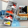 DAYOOH Acrylic Sneaker Shoe Display Case Transparent Shoe Box Storage