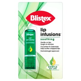 Blistex Lip Infusions Soothing Lip Balm, Gentle on the lips with Cucumber and Calendula, Pack of 12