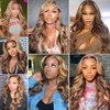 Ombre Highlight Body Wave Human Hair Bundles with 5x5 Closure