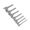 7pcs /set DIY Leather Carft Half Round Punch Belt End