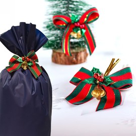 Christmas Ribbons Set of 20 Cute Bowknot with Bell Bowknot with Bell Ornaments Christmas Bells Christmas Bells Christmas Party DIY Christmas Tree Decoration Gift Wrapping Ribbon Decoration DIY