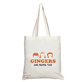 Coralgraph Inc TB137 GINGERS ARE PEOPLE TOO Novelty Present Gift Printed Eco-Friendly Stylish Long Handled Tote Shoulder Bag