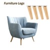 TAIANJI 4Psc Wooden Furniture Leg 12 cm Wooden Table Leg