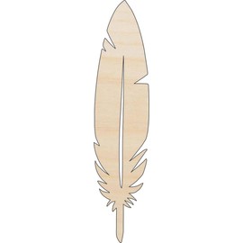 Bird Feather - Laser Cut Out Unfinished Wood Craft Shape XTR3 16" / 1/4" thick