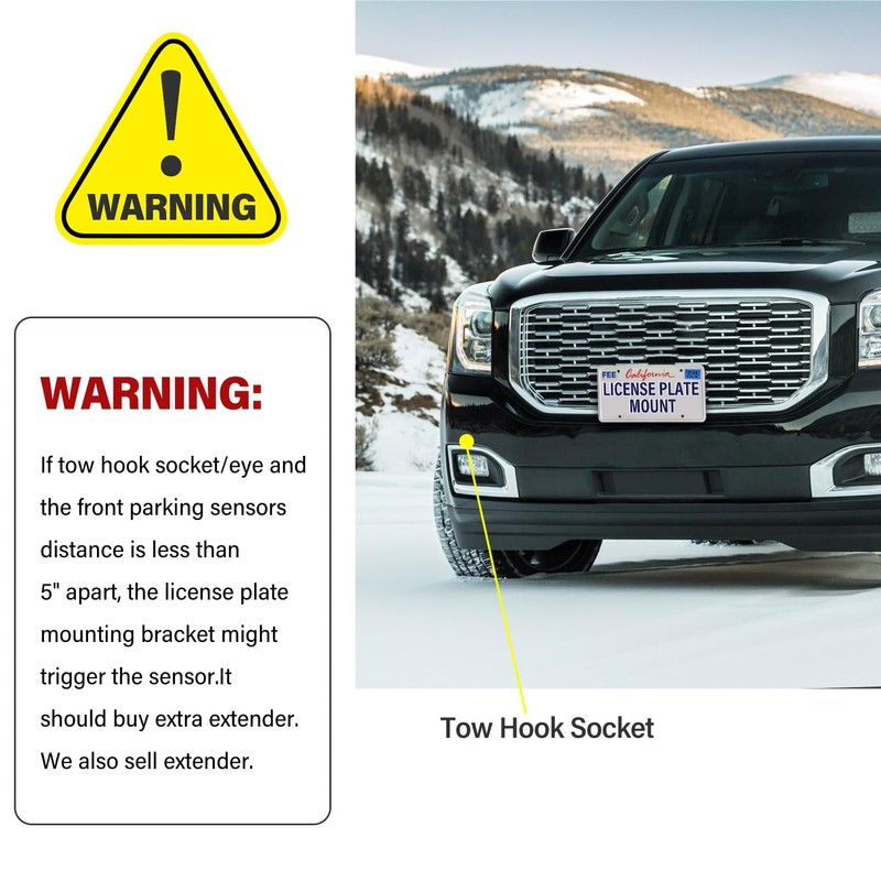 Heavy Duty Front License Plate Bracket Compatible with GMC Acadia